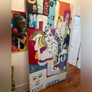 Abstract Multicolor Canvas Art by artist Addie Wuensch